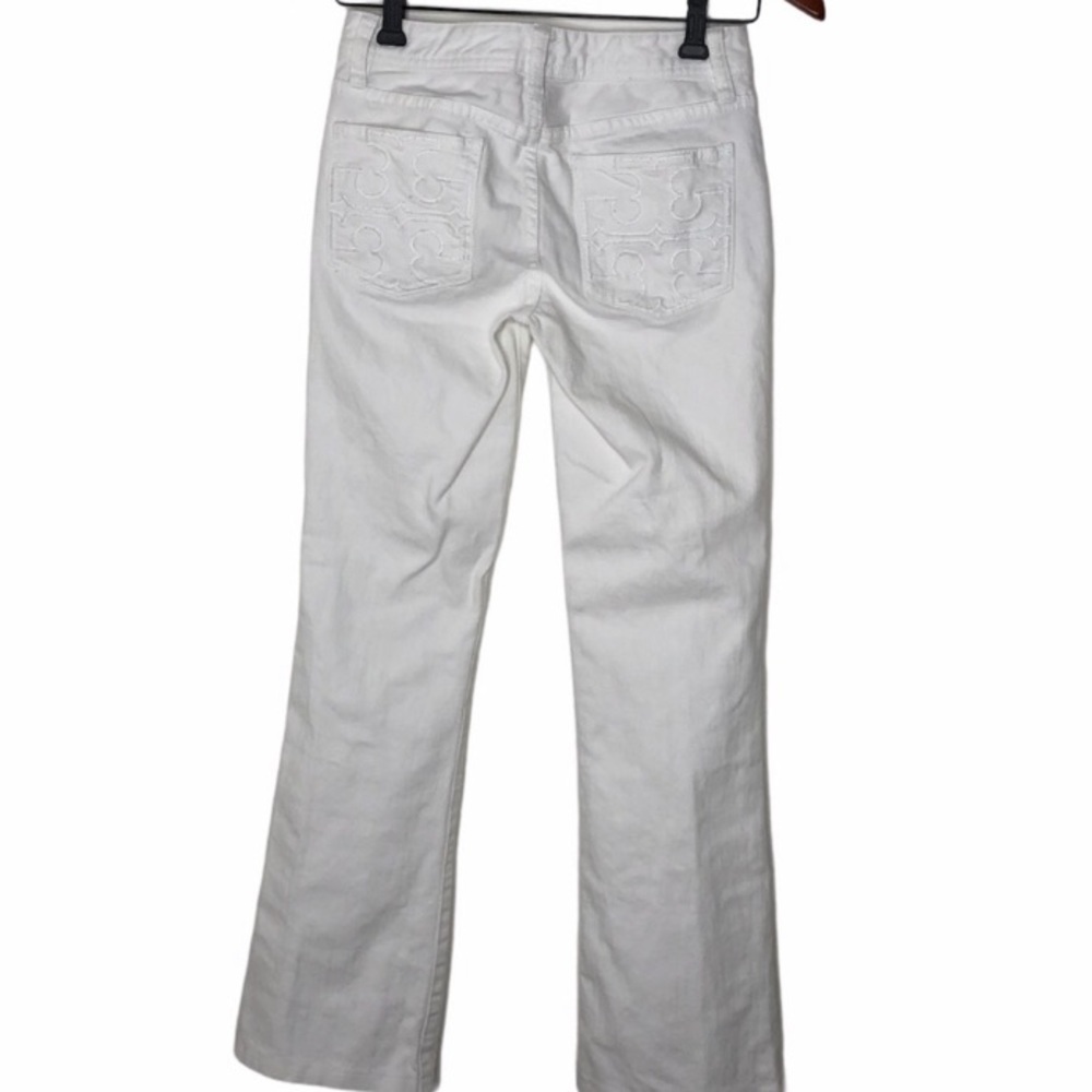 Tory Burch Classic Boot White Jeans 25 (E1) - Picture 4 of 16